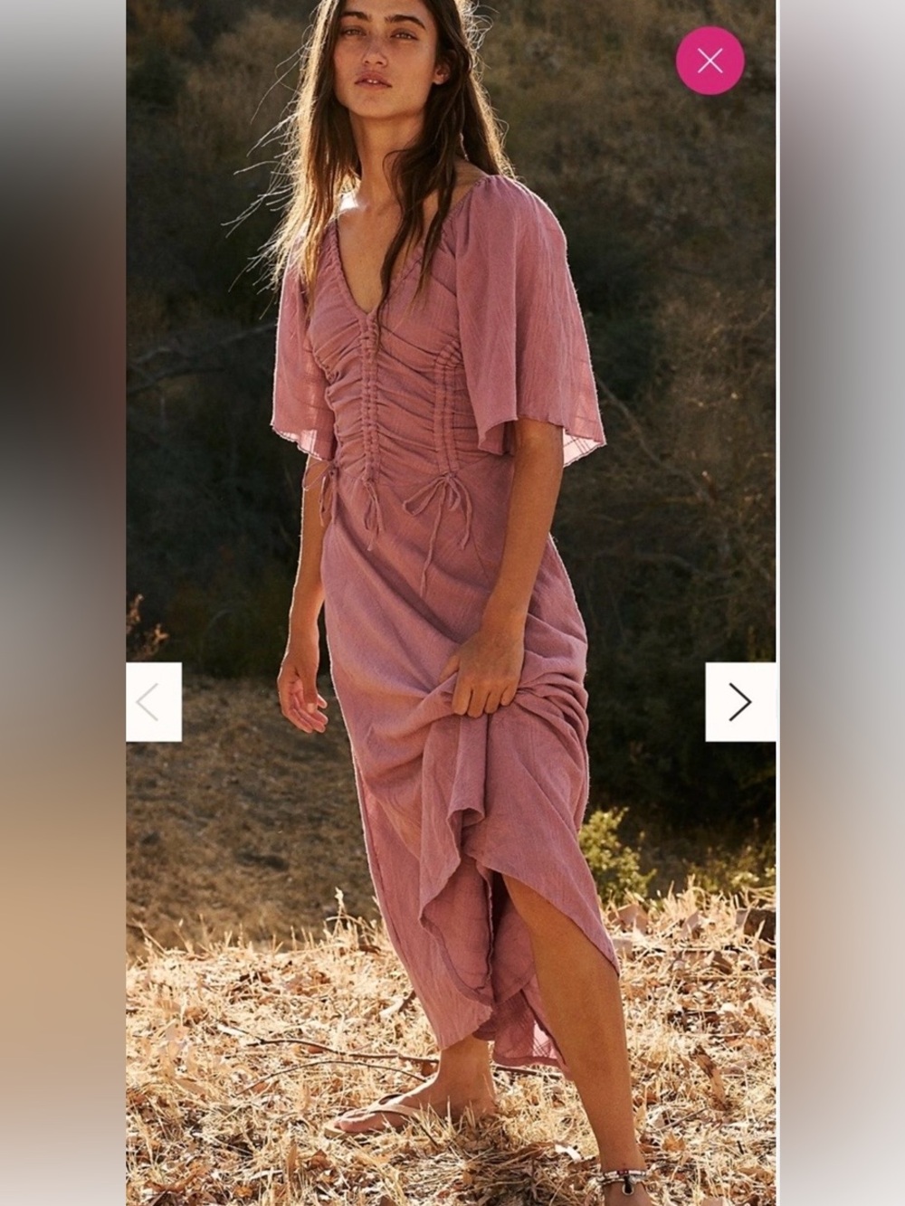Free People New with Tags Smocked Corset Dress